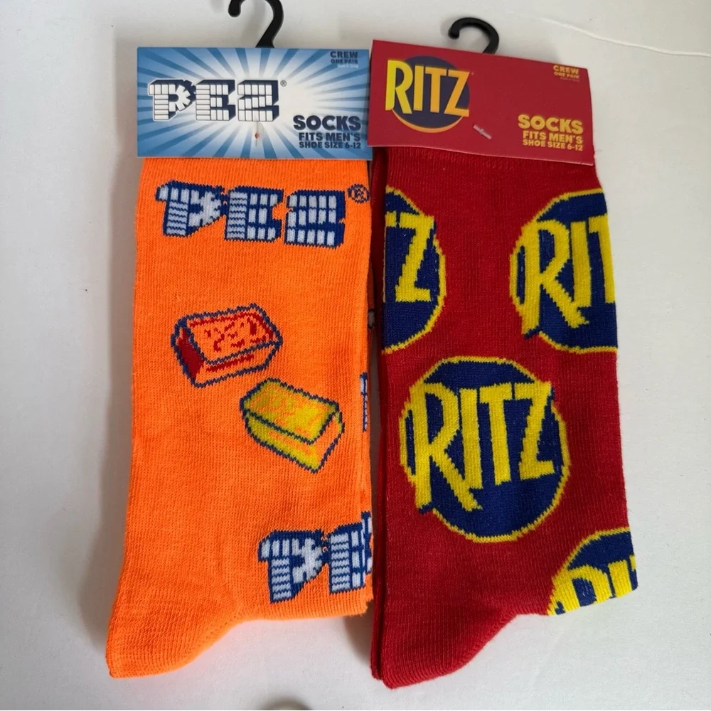 New Lot 8 Novelty Fun Graphic Socks Crew Length Socks Unisex 8 Packs Food